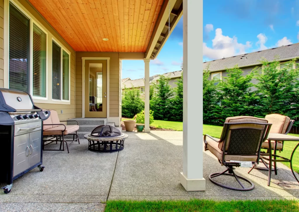 concrete porch paving install