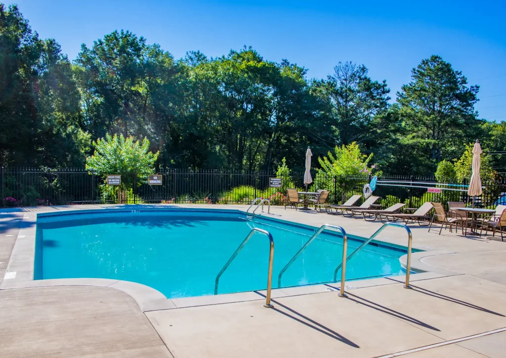 concrete pool decking foundation patio pavers